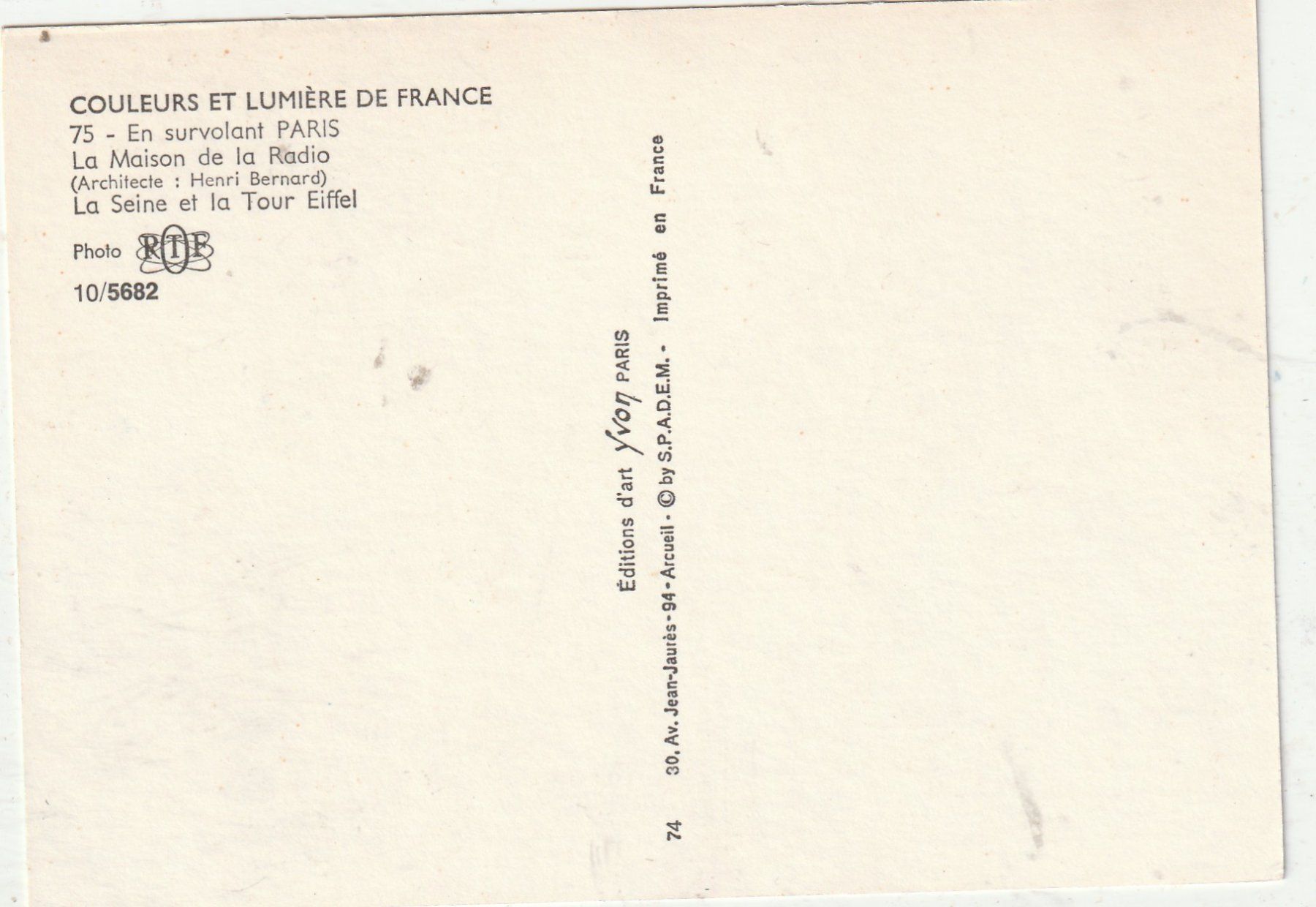 Cartes postales: Paris – D'occasion à Lumbrein par made02 1