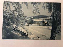 Bellelay mit Schloss und Schnee 1915