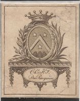Ex-libris héraldique DU PASQUIER, Charles Henry (1765-1835)