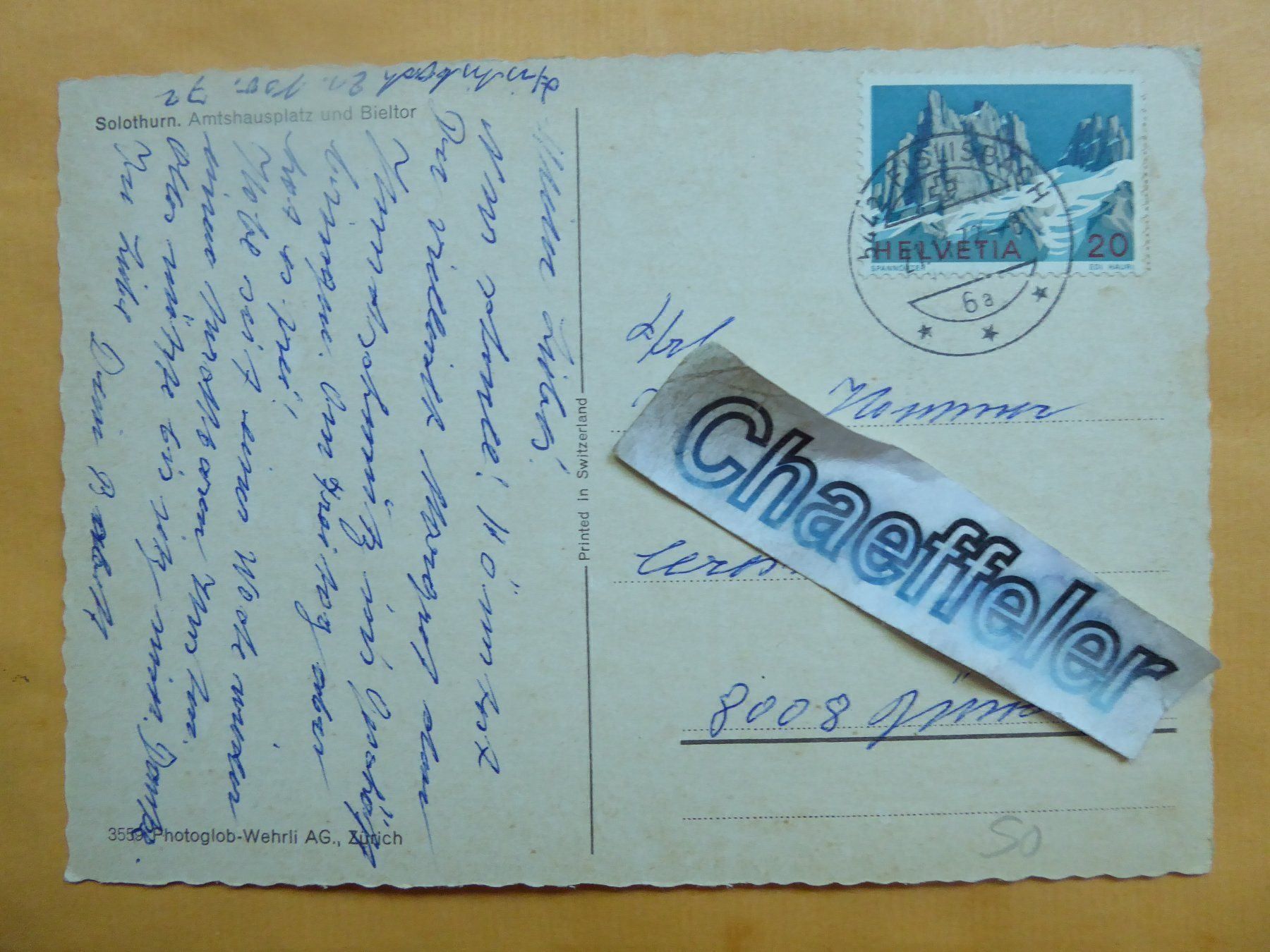 Cartoline postali: 1972 Solothurn, Amtshausplatz und Bieltor – Usato da Zürich venduto da Chaeffeler 1
