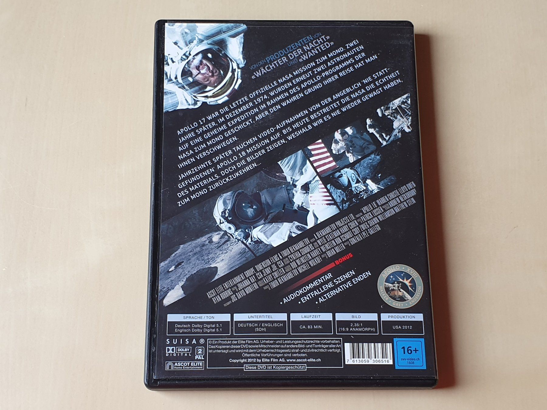 Tous les DVDs: Apollo 18 – D'occasion à Stansstad par collectorsshop 1