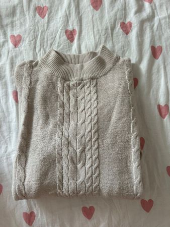 Schöner Strickpullover, beige, Grösse M, Top Zustand! (51)
