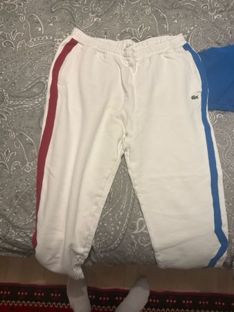 Lacoste Trainingsanzug weiss blau rot Grösse XL FR 6