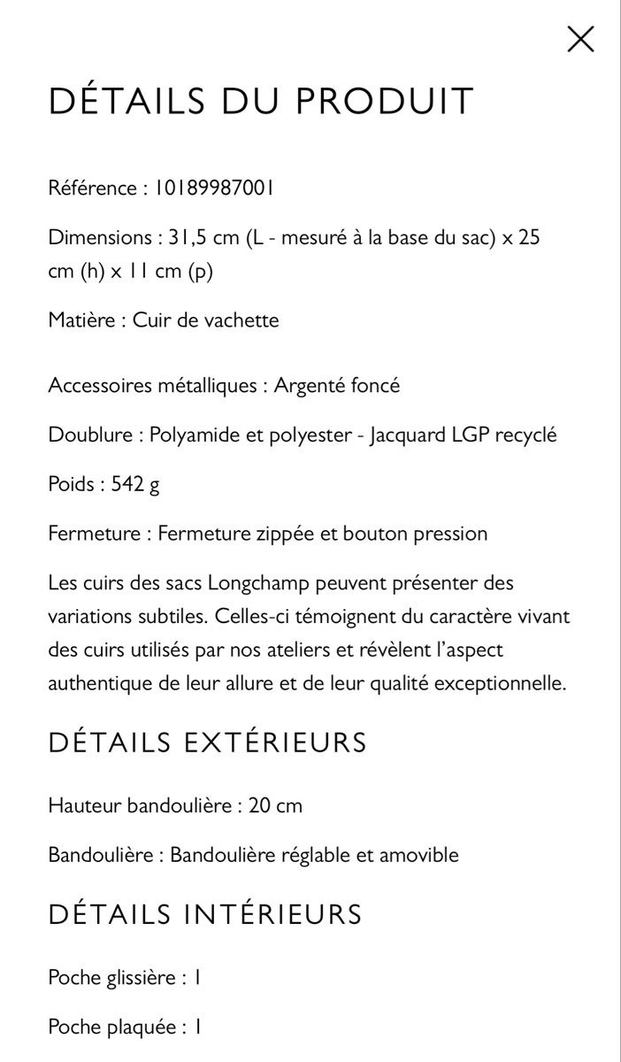 Longchamp Borse da donna: Longchamp pliage xtra cuir noir - hobo – Nuovo e nell'imballaggio originale da Lausanne venduto da Cupcake.vanille 8