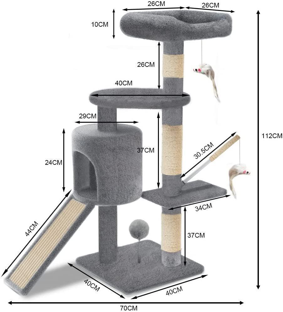 Katzenbaum - Kratzbaum: Stabiler Kratzbaum Katzenbaum Kletterbaum mit Plattformen – Neu und originalverpackt aus Zürich von NovaDen 3