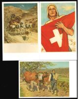 3 AK Bundesfeier-Postkarten 1941/1949/1950 (Reprints!)