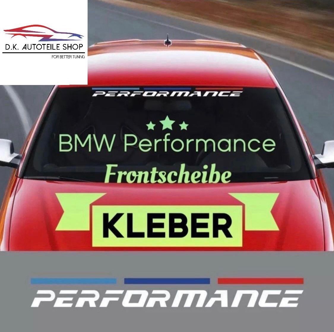 Autocollants: BMW Kleber Performance Frontscheiben in rot 76 cm – Neuf avec emballage d'origine à Balsthal par D.K.Autoteile8