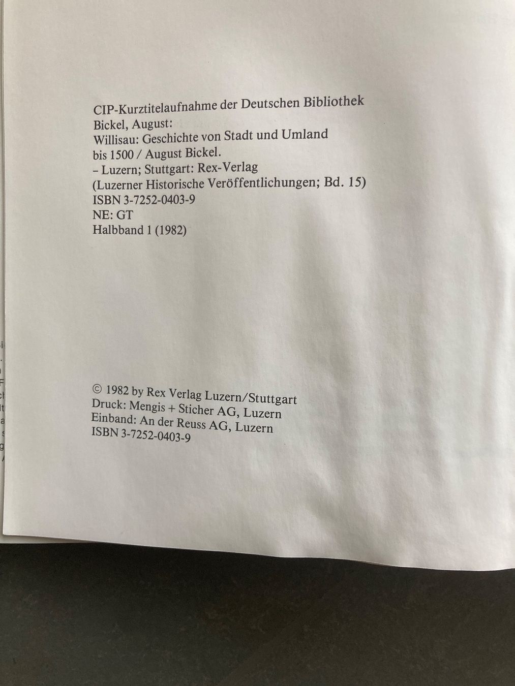 Libri: 2 Bücher : Geschichte über Willisau. Bringdienst siehe Text – Usato da Dallenwil venduto da kavogt6 1