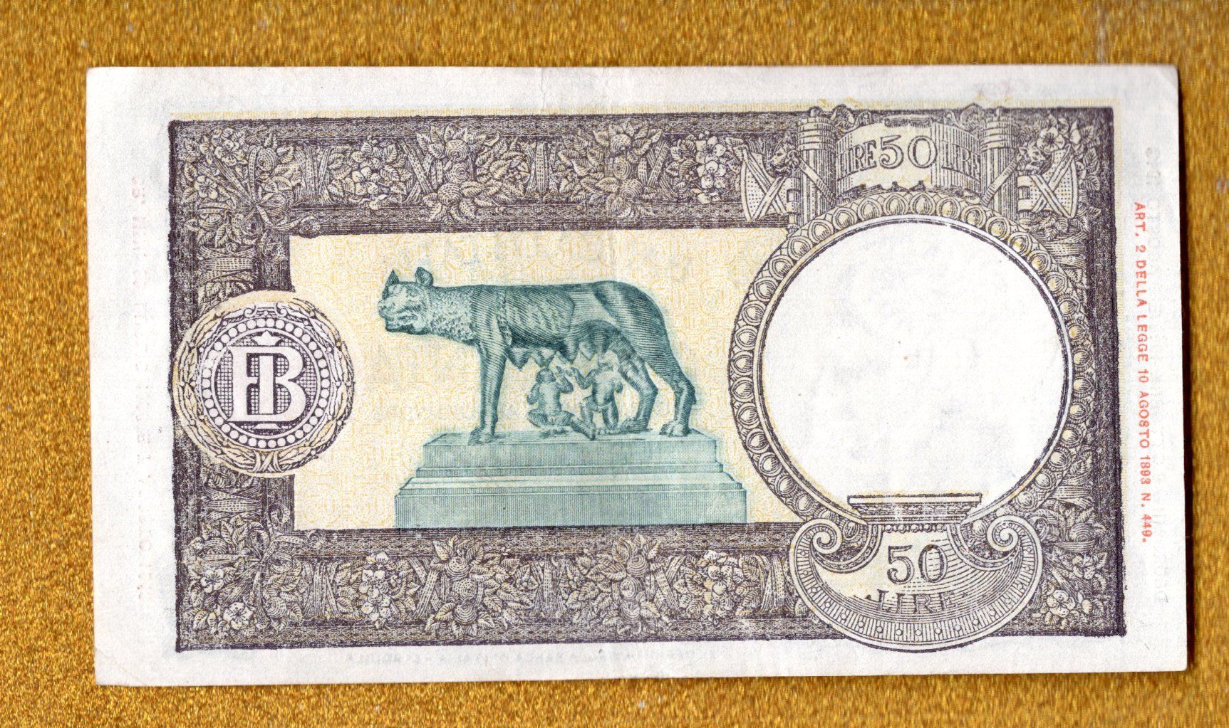 Banconote: Italien 50 lire 1943 – Usato da Leibstadt venduto da baroc333 1