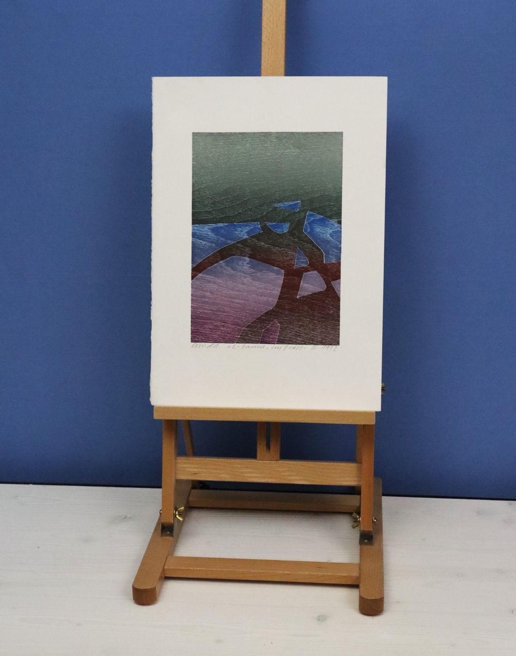 Xilografie: Franz Eggenschwiler 1930-2000, Holzschnitt, "Lebensbaum" – Usato da Zug venduto da Kunst-Fundgrube 5