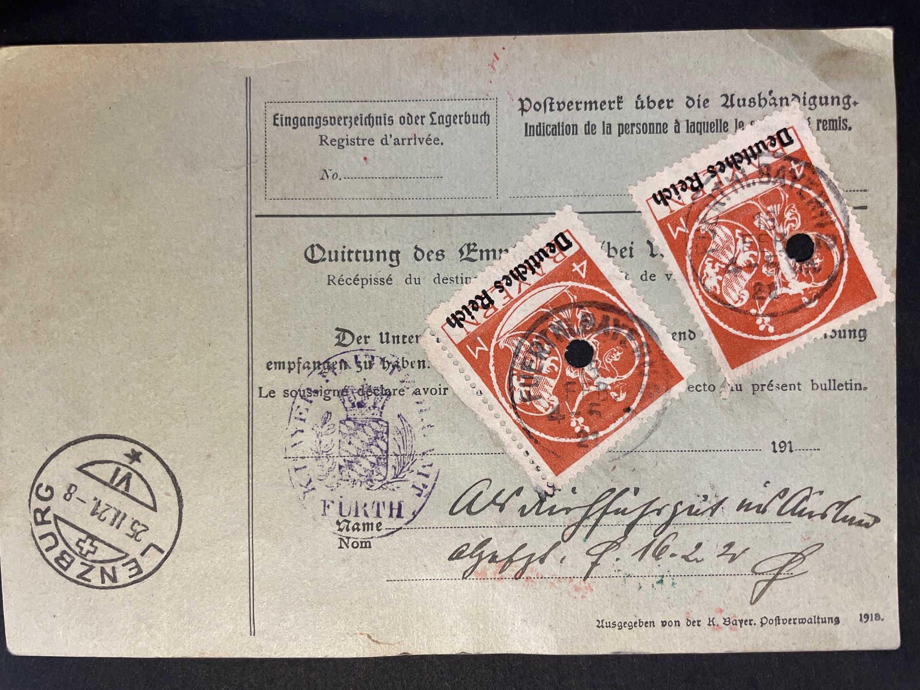 Tutti i francobolli: 1921 Paketkarte – Usato da Zürich venduto da sugugus 1