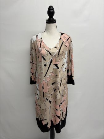 Ananke Kleid aus Viskose beige rosa 44/46 knielang