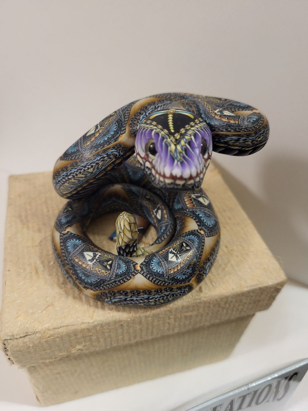 Sculture & Statue: Fimo Schlange, handgemacht, Jon Stuart Anderson, 2019 – Usato da Allschwil venduto da Uhrenbinz 2