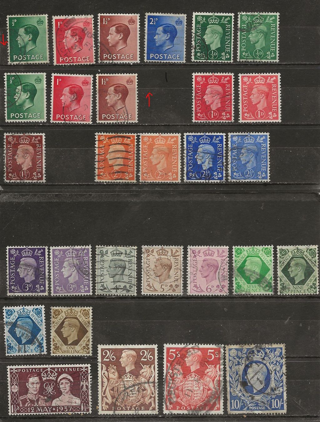 Tutti i francobolli: GB Lot 1936 ... – Usato da Sion venduto da PierreP01