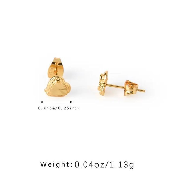 Orecchini pendenti & Orecchini a lobo: 18 k vergoldete Herzohrstecker – Nuovo e nell'imballaggio originale da Glattbrugg venduto da glu_qt2b 1