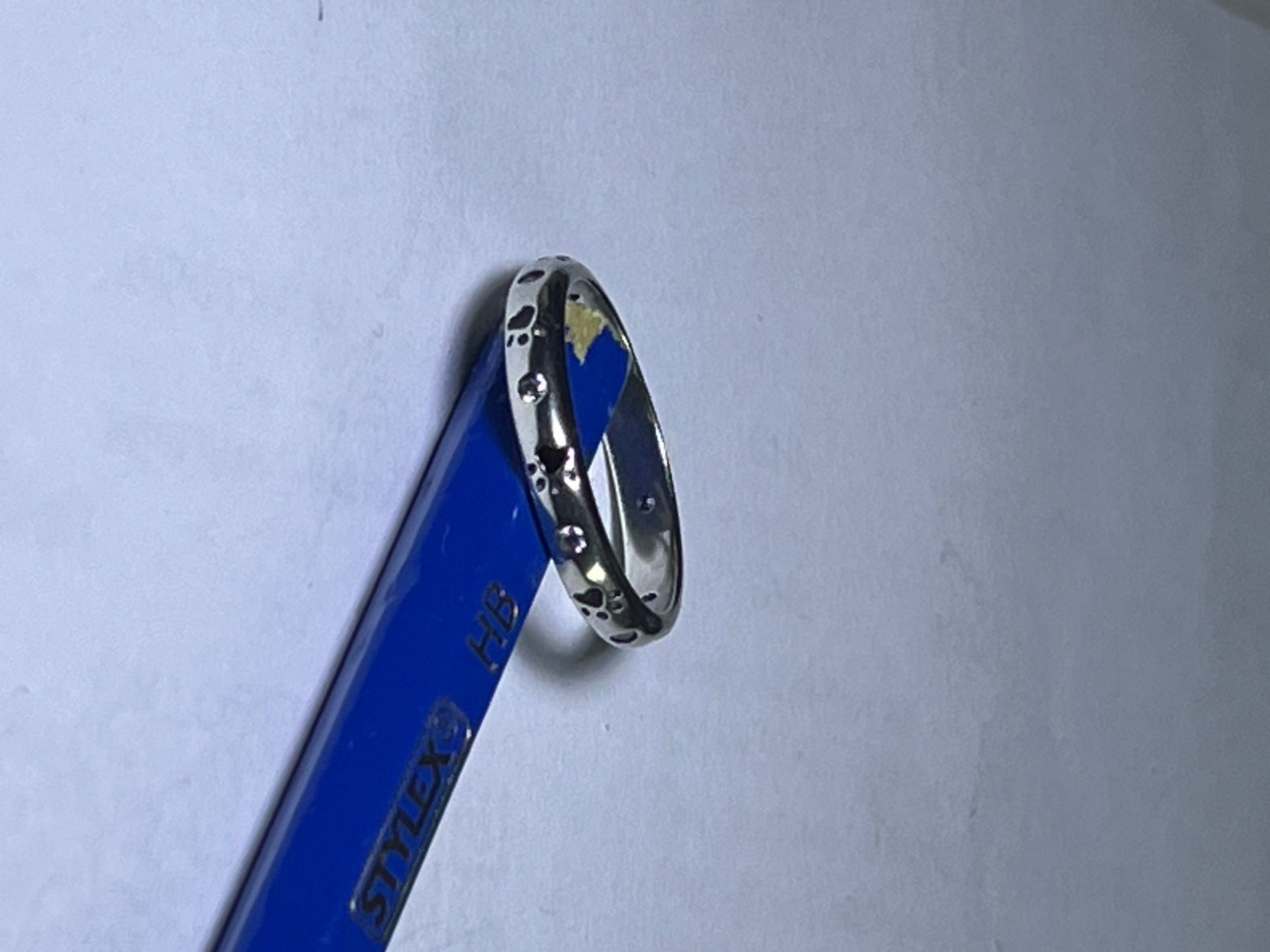Anelli: Silberring S925 mit Muster, Zirkonias Durchmesser – Nuovo (secondo la descrizione) da Bremgarten b. Bern venduto da barny2 5