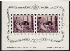 1946  4. Li-Briefmarkenausstellung   postfrisch  SBK 70.00
