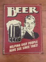 Blechschild / Beer