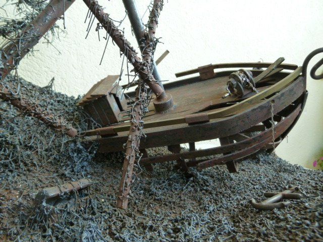Sculture & Statue: Schwere Skulptur "Schiff Wrack" – Usato da Liestal venduto da euro2006