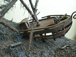 Schwere Skulptur "Schiff Wrack"
