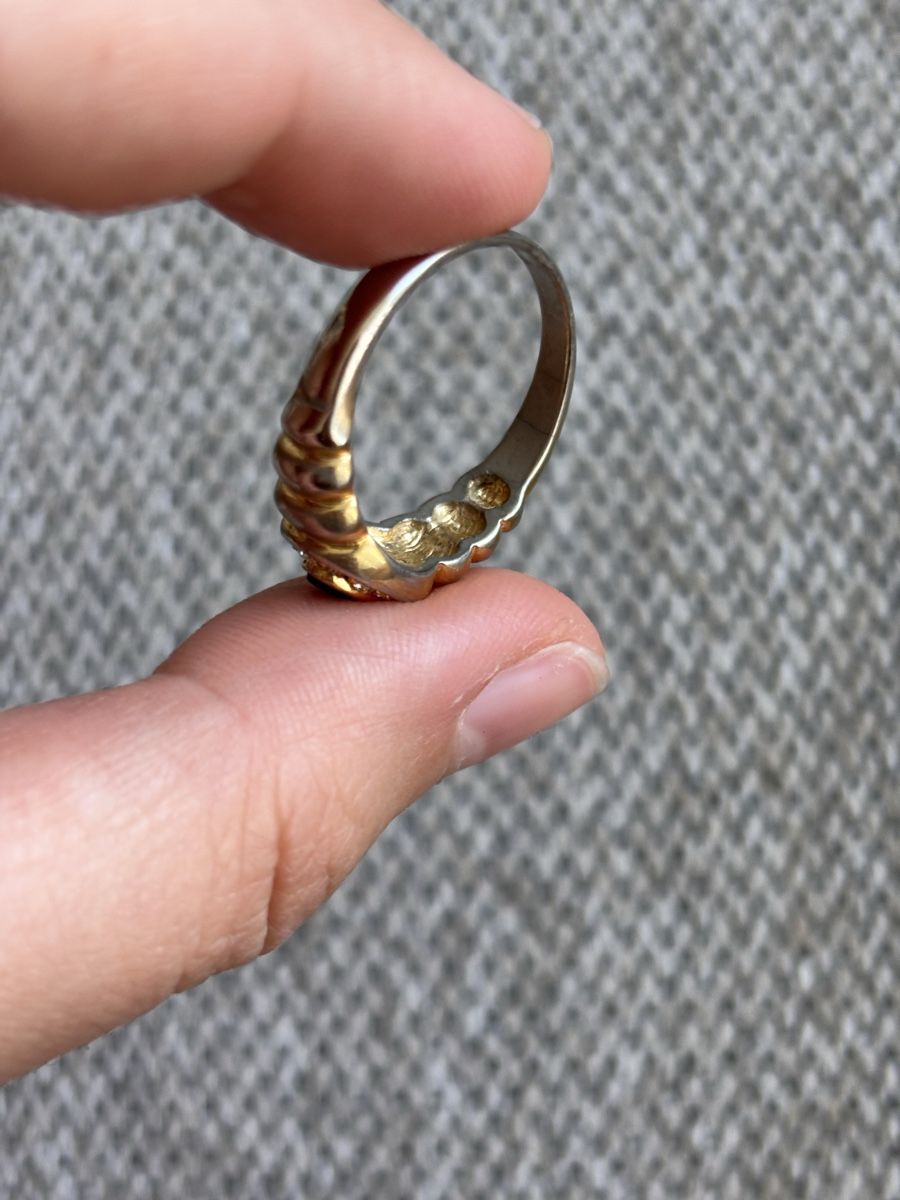 Anelli: Vintage Ring mit schwarzem Stein – Usato da Meyrin venduto da jess.etal 5