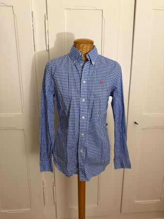 RALPH LAUREN - Bluse blau-weiss kariert XS
