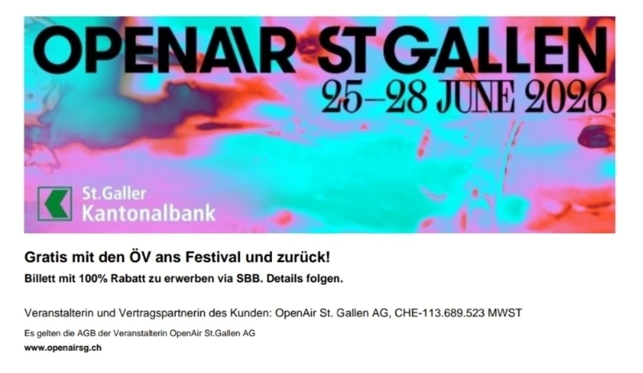 Biglietti: Openair St. Gallen 2026 – Nuovo e nell'imballaggio originale da Rheineck venduto da cindy0110