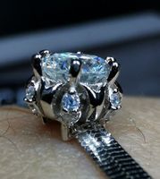 Bracelet argent diamant de moissanite de 0,5 ct certifié