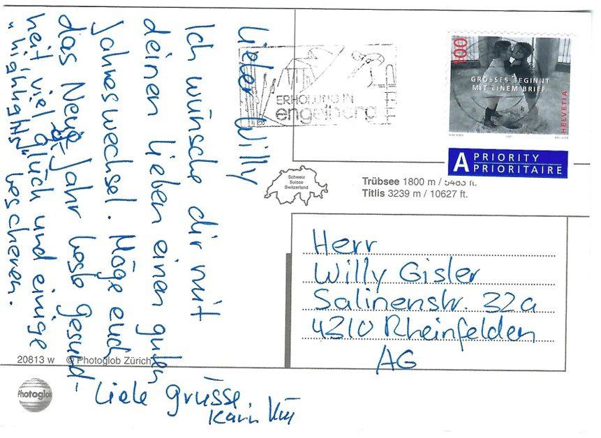 Cartoline postali: AK Trübsee Titlis, Engelberg OW – Usato da Rheinfelden venduto da wil_m7gh 1