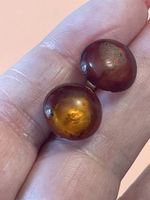 Boucles d’oreilles en or 8c avec ambre