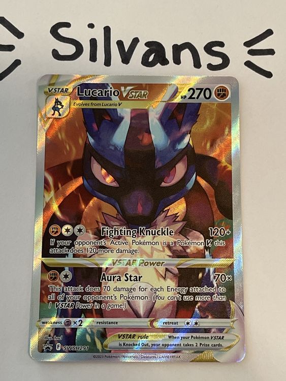 Lucario VStar Alternativ Art Black Star Promo SWSH291 EN (Neu (gemäss ...