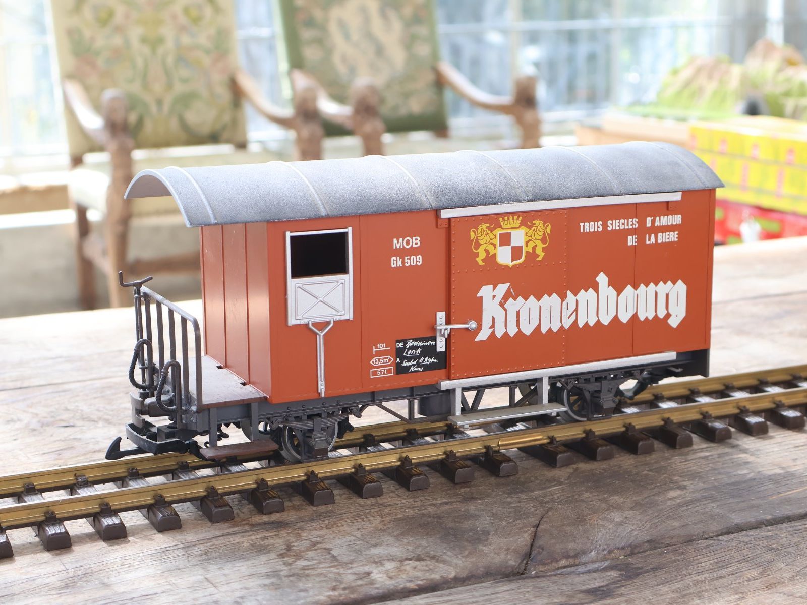 LGB Modellini di ferrovie: LGB MOB Güterwagen + Metallachsen – Usato da Winterthur venduto da Monstera