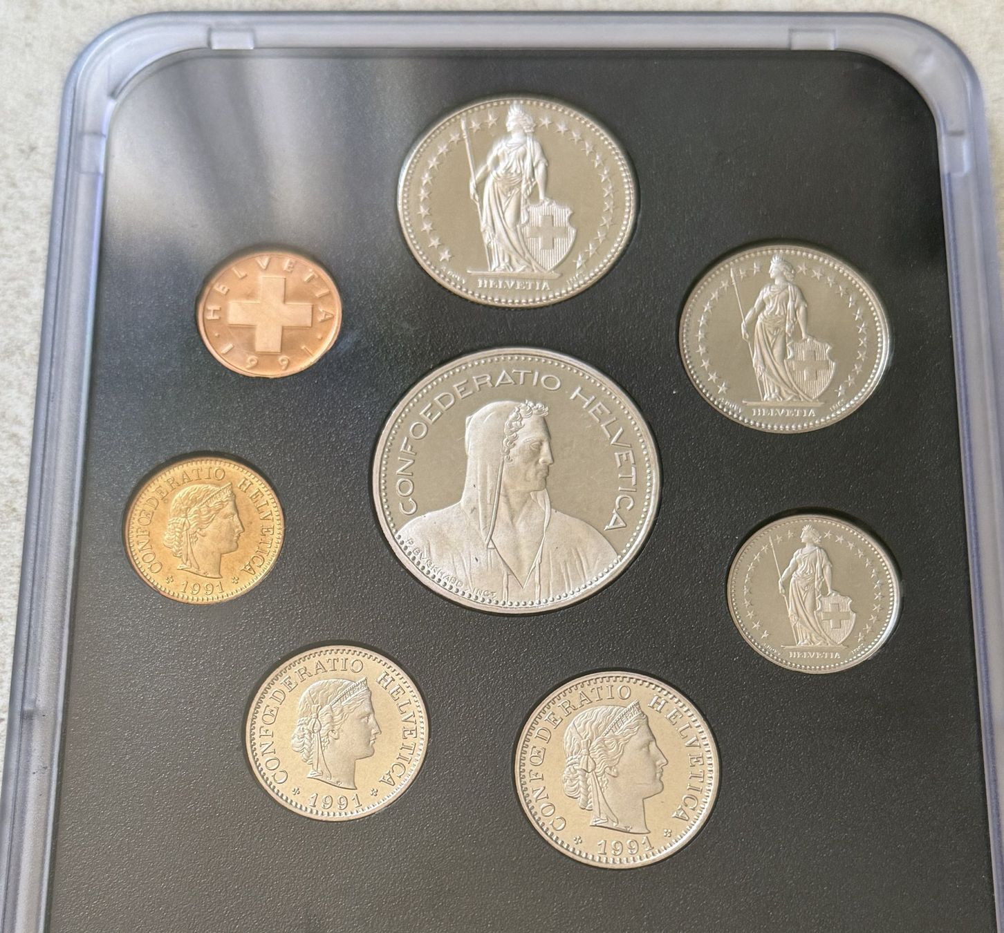 Tutti le monete: Schweizer Kursmünzsatz von 1991 stgl – Nuovo e nell'imballaggio originale da Buchs ZH venduto da Mike171 2