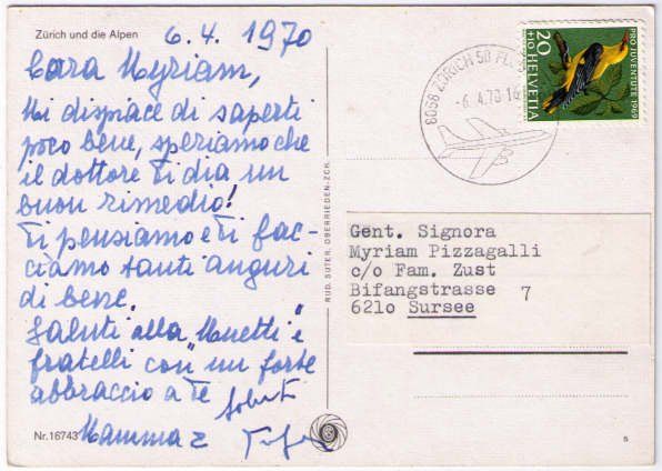 Cartoline postali: Zürich und die Alpen – Usato da Binningen venduto da Mountainrider 1