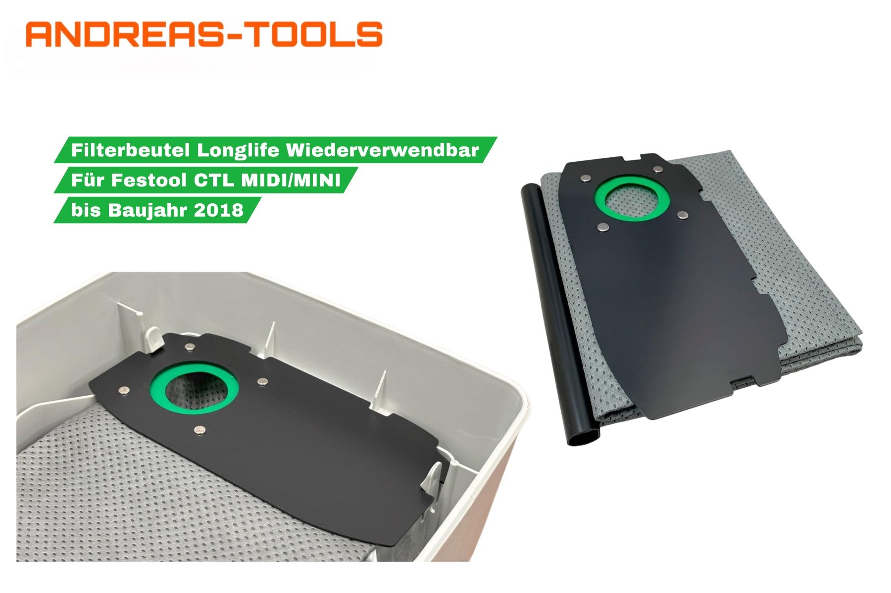 Staubsauger & Zubehör: Wiederverwendbarer Filterbeutel für Festool CTL MIDI/MINI – Neu und originalverpackt aus Nebikon von Andreas-Tools