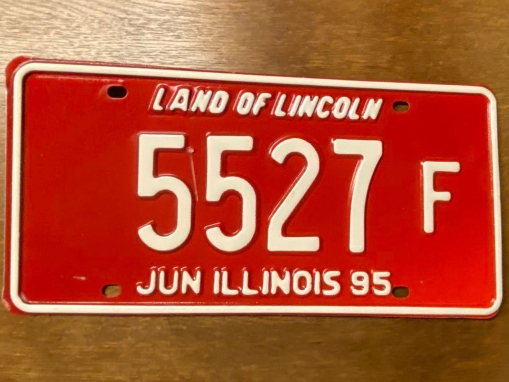 Schilder: USA Nummernschild Illinois 1995 – Gebraucht aus Flawil von sonnengeist