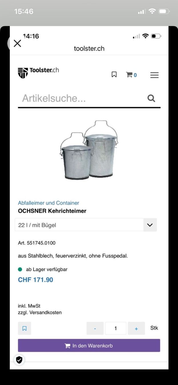 Ochsner Abfalleimer: Vintage Ochsner System Kübel 22l – Gebraucht aus Basel von RAMSESSOLEIL 9