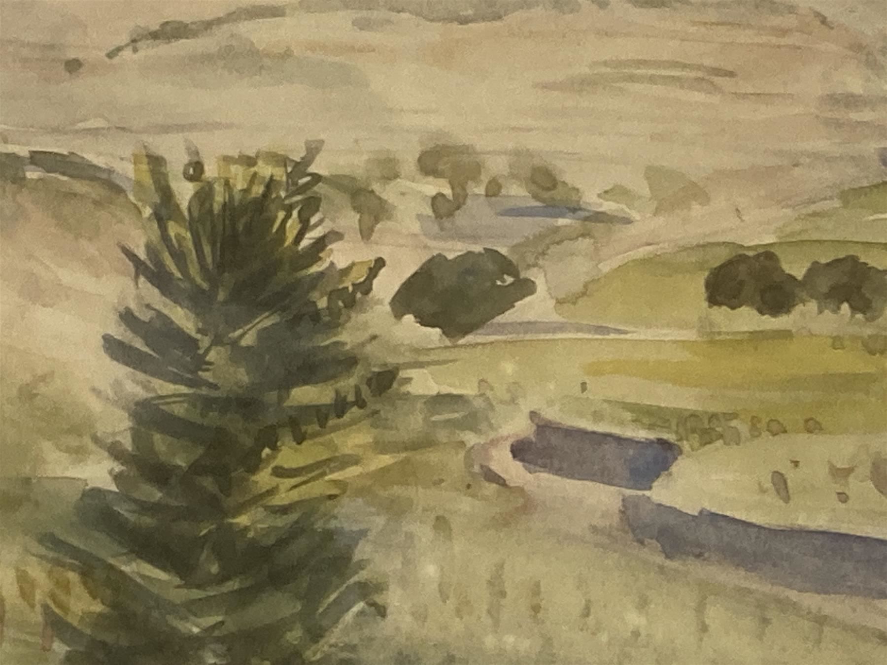 Gemälde: Aquarell Landschaft monogrammiert – Gebraucht aus Bern von Jwpm66 2