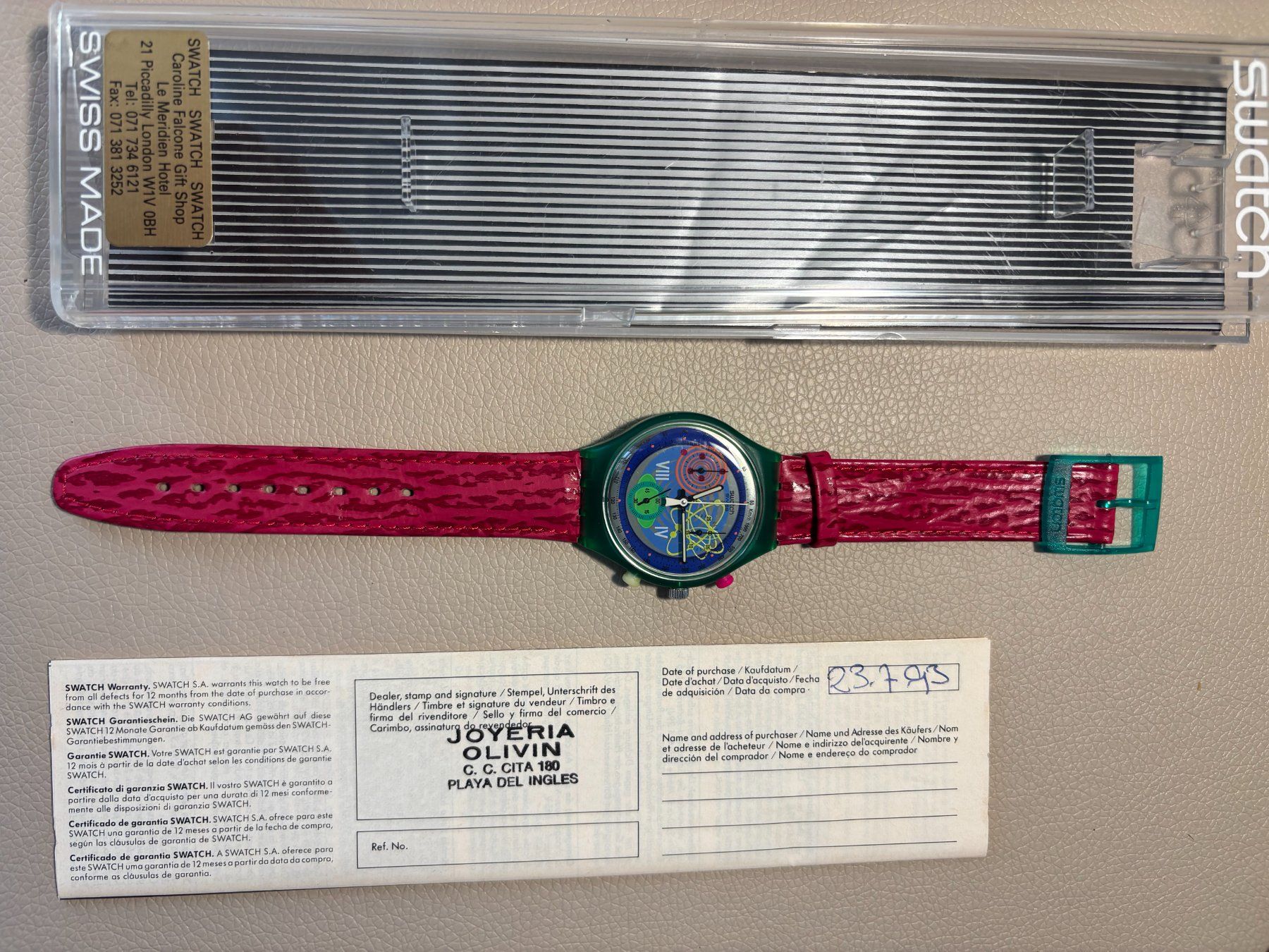 Swatch Orologi: Swatch SCL 103 Pinksprings – Usato da Jona venduto da Greifzu