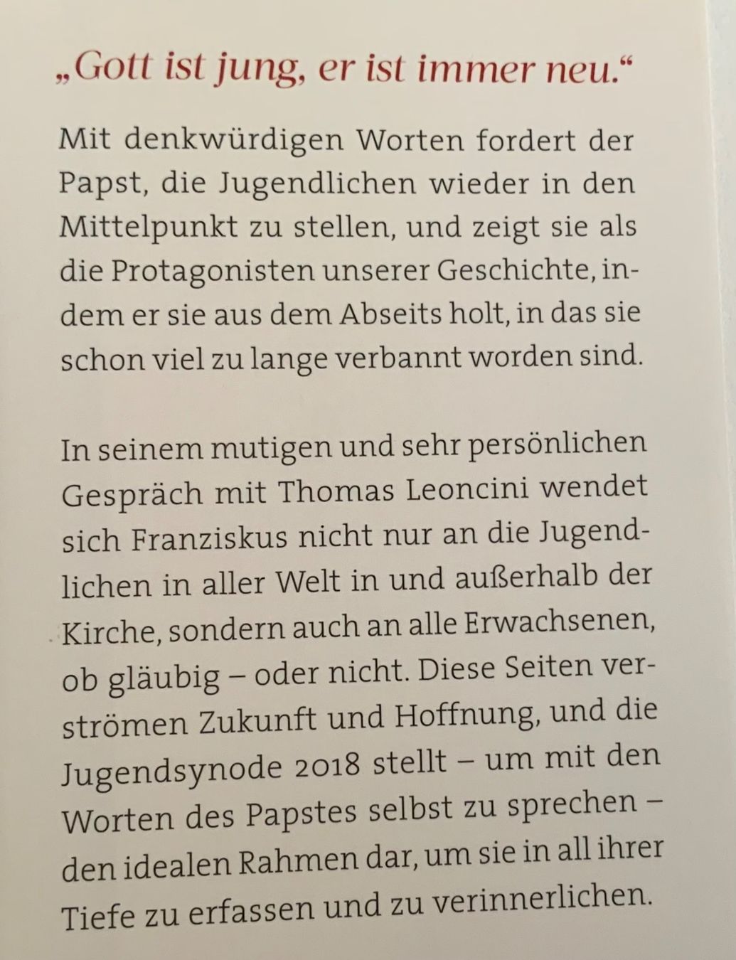 Libri: Papst Franziskus ein Gespräch m Thomas Leoncini – Usato da Thun venduto da Znuenizie 2