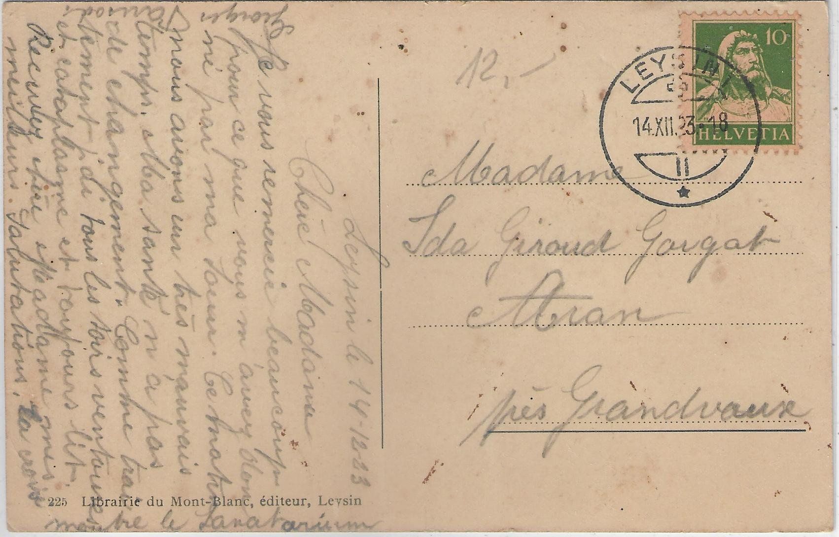 Cartoline postali: Leysin – Usato da Ettingen venduto da Kartenplanet 1