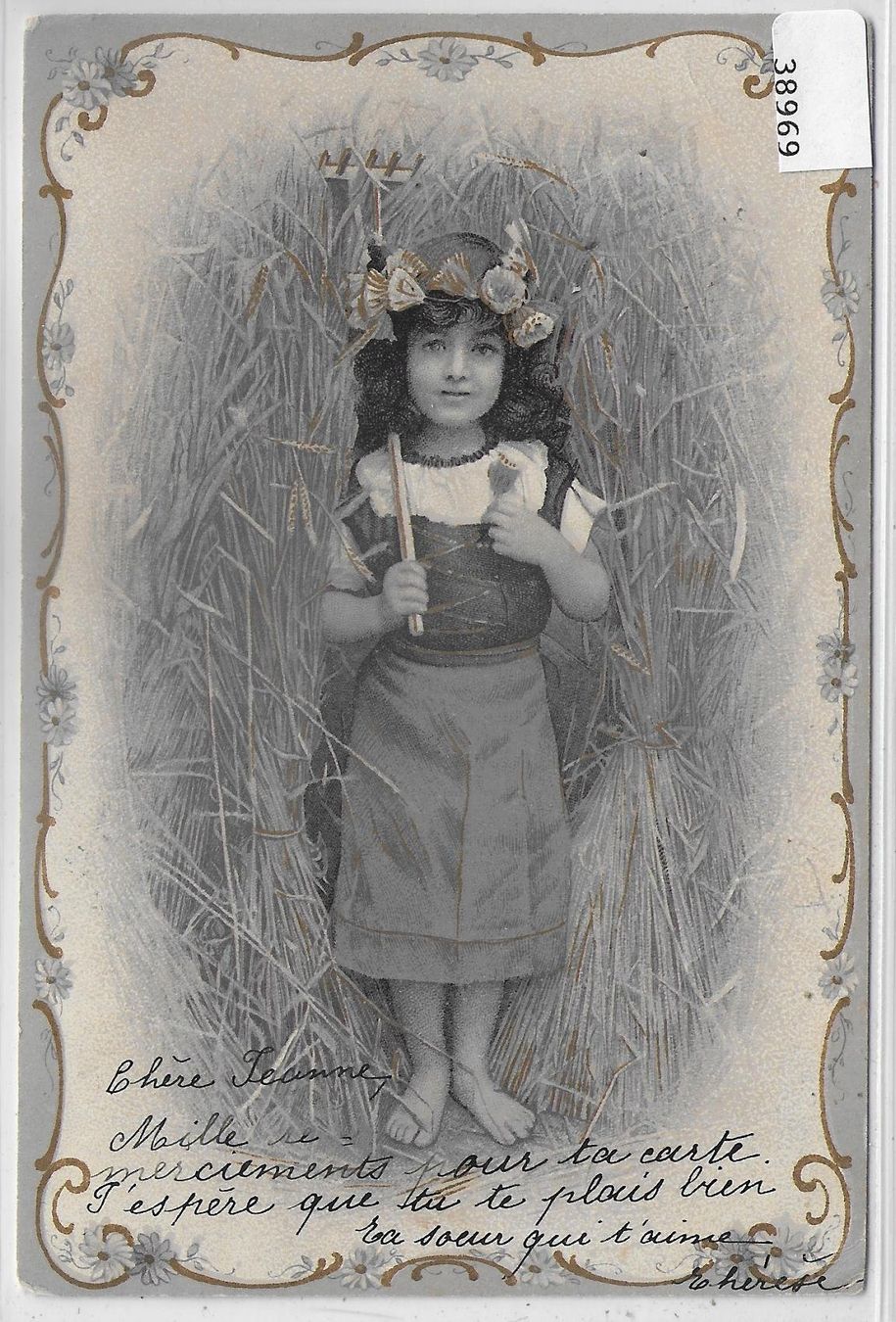 Cartoline postali: Kleines Mädchen - Jugenstil Litho – Usato da Ettingen venduto da Kartenplanet