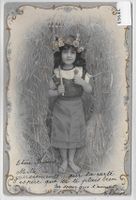 Kleines Mädchen - Jugenstil Litho