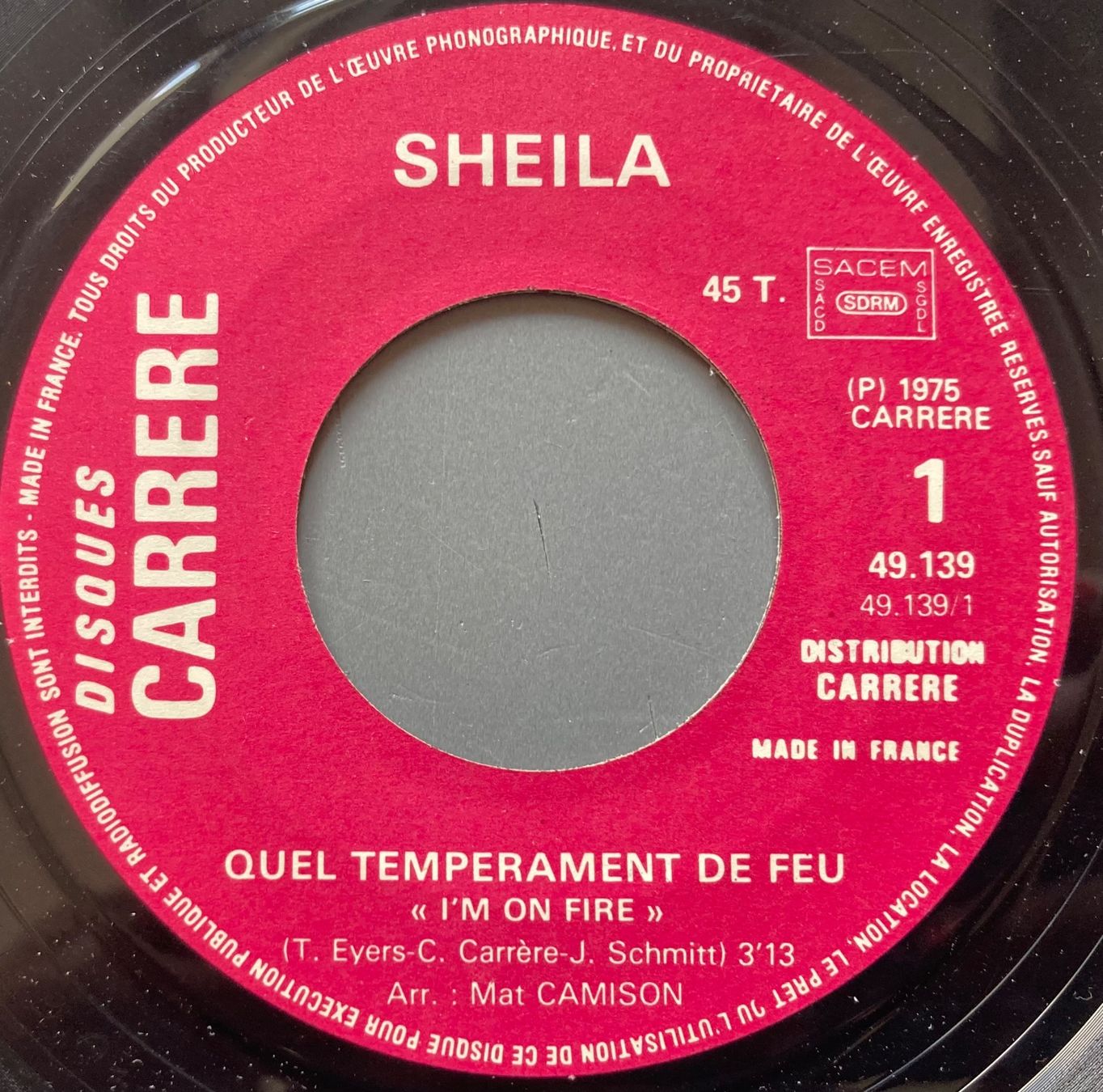 Dischi in vinile: SHEILA - QUEL TEMPERAMENT DE FEU – Usato da Poliez-Pittet venduto da Newtown-Records 2
