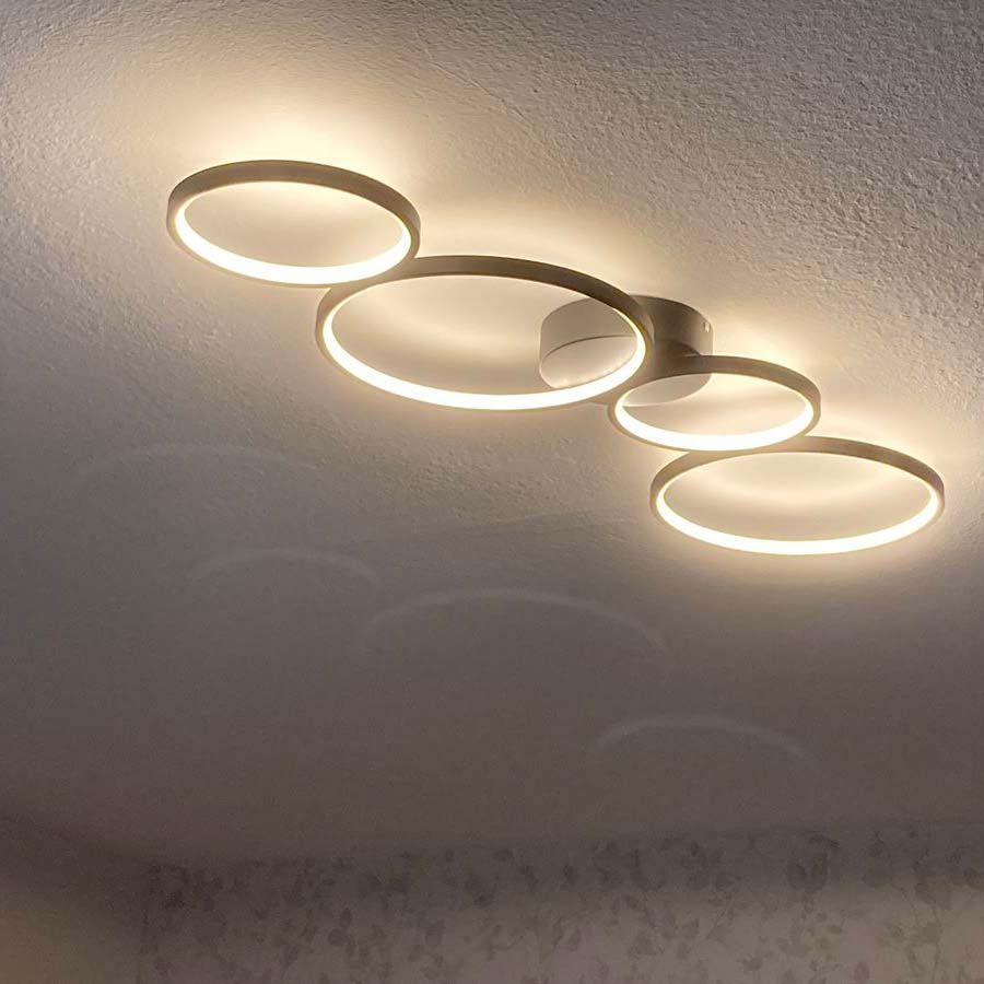 Lampadari & plafoniere: LED Deckenleuchte, Schwarz, 4 Ringe – Nuovo (secondo la descrizione) da Kreuzlingen venduto da Smart-Light 2