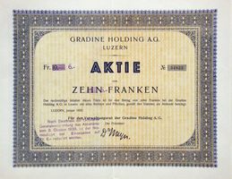 Gradine Holding AG, Luzern - 1937