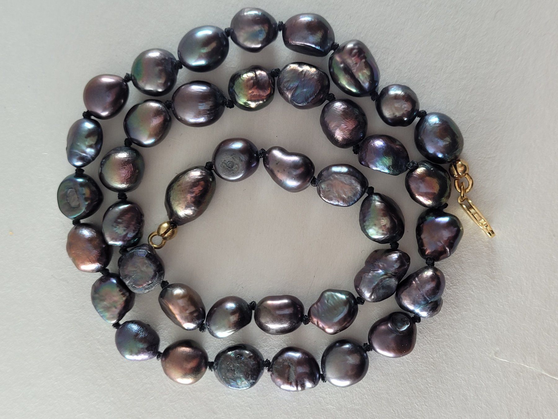 Perlen (unechte): Perlenkette 925 Silber vergold Zuchtperlen multicolor Perlen – Neu (gemäss Beschreibung) aus Riedt b. Erlen von Gottestraene 4
