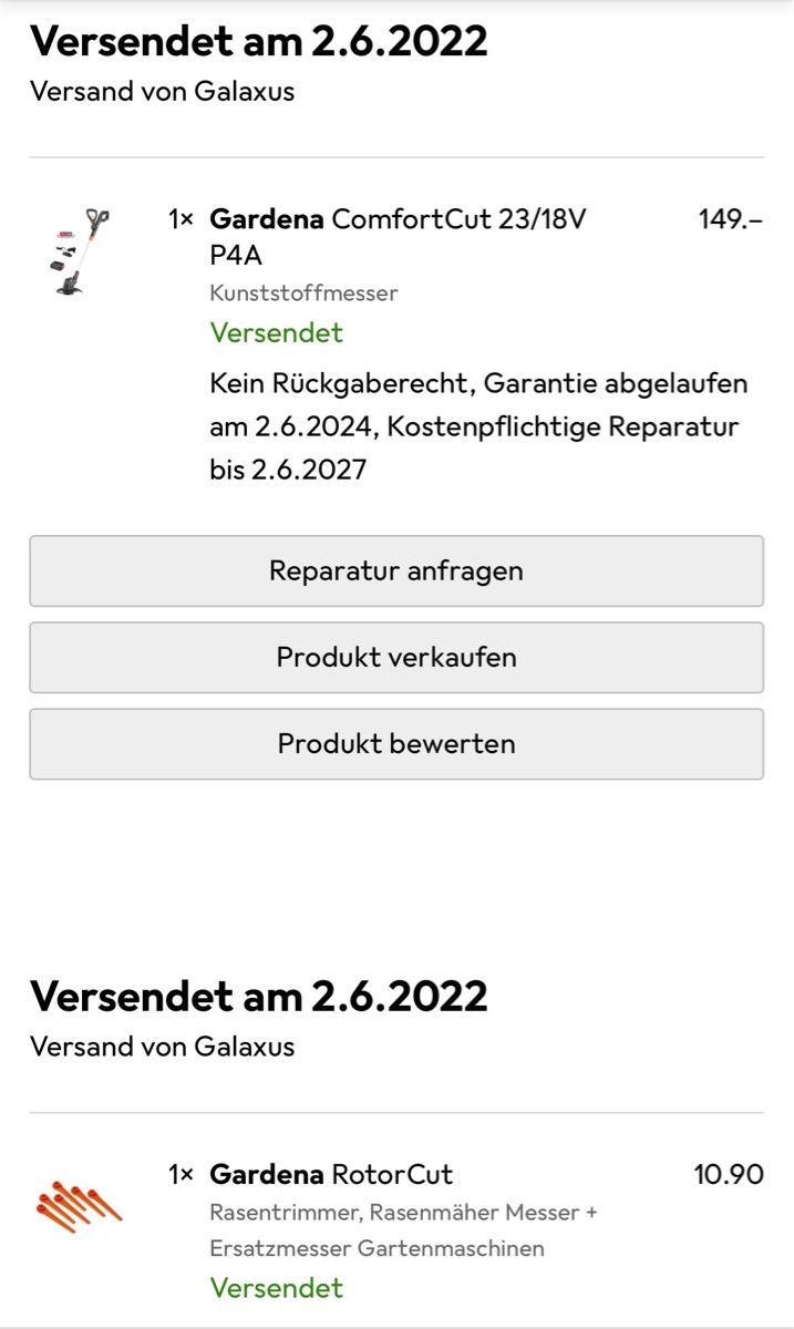 Gardena Tagliaerba: Gardena Comfort Cut – Usato da Zürich venduto da Karotta 4