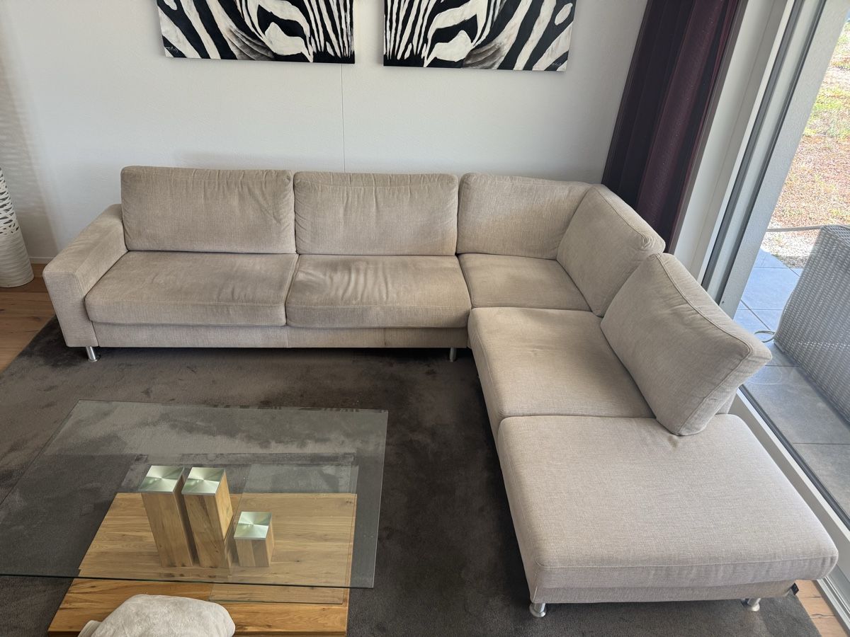 Sofas: Ecksofa Stoff beige mit Schlaffunktion – Gebraucht aus Zürich von fabi3220 1