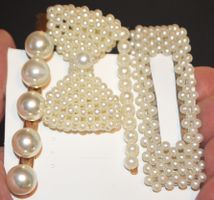 Schmuckset E-115 – 4 Haarspangen mit Kunstperlen